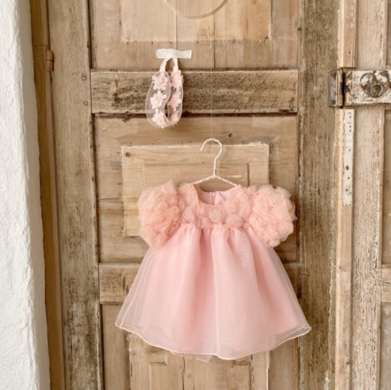 Blossom Party Dress - Peach - A00101