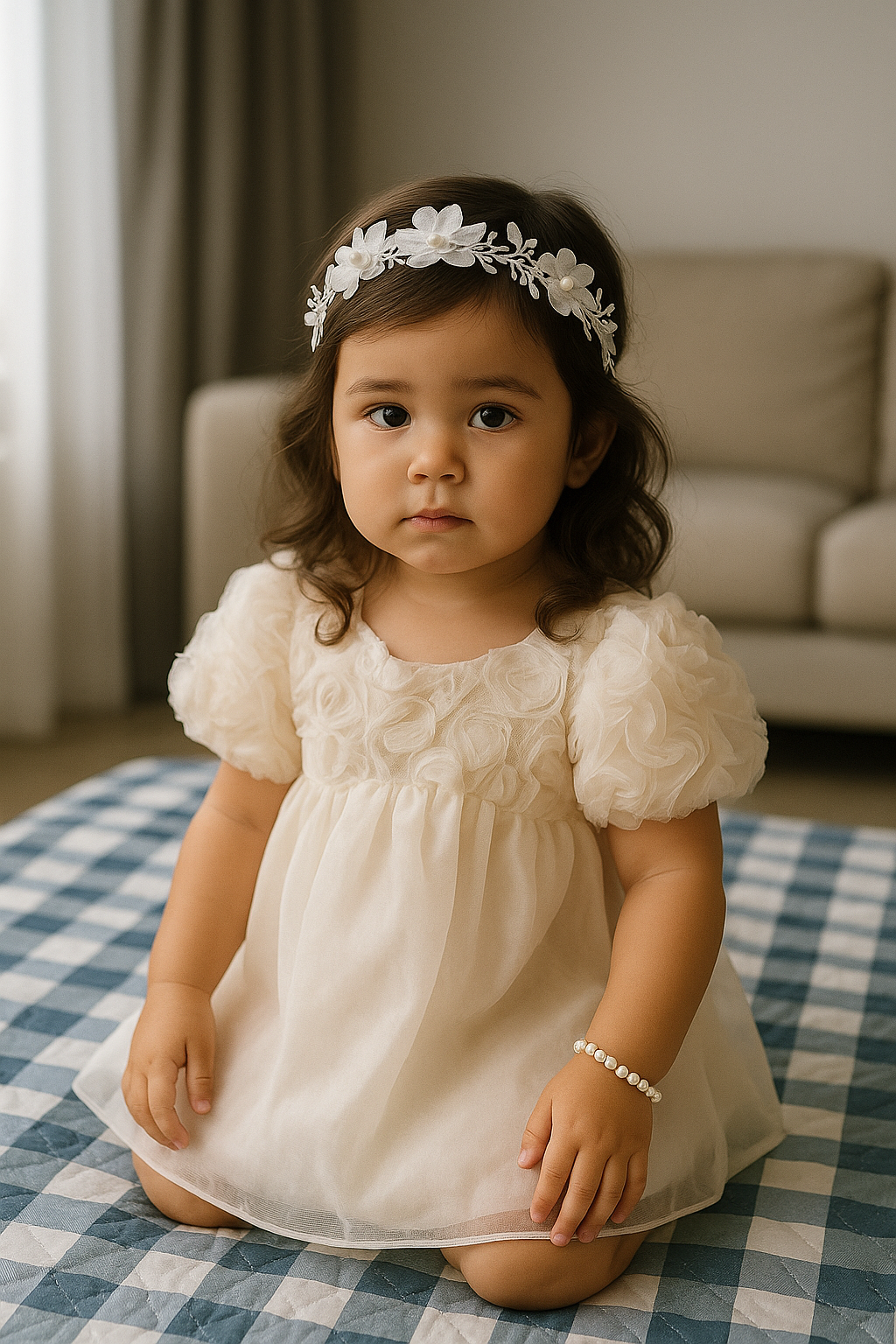 Blossom Party Dress - Peach - A00102