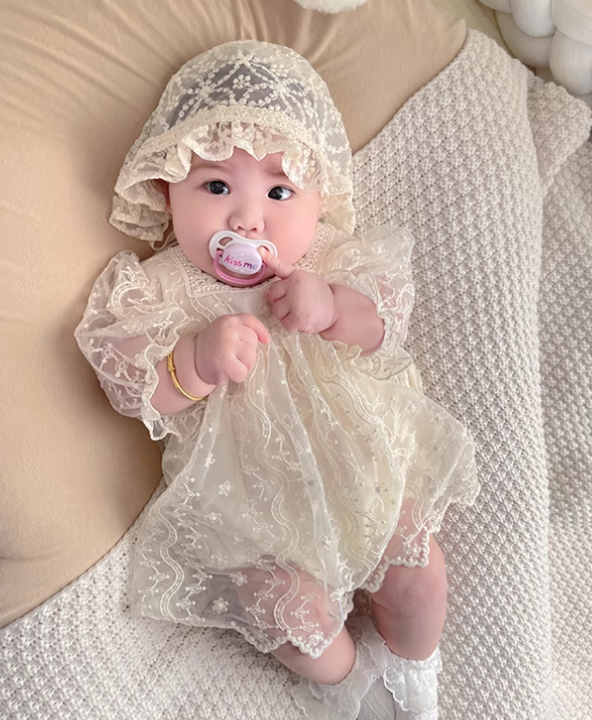 Little Duchess Lace 2-Pieces-Set - Short Sleeves - A0010