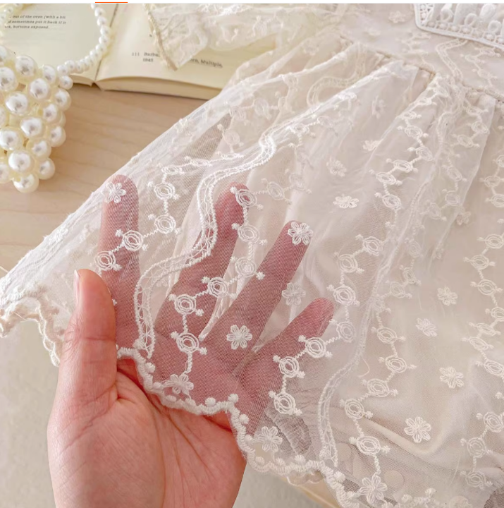 Little Duchess Lace 2-Pieces-Set - Short Sleeves - A0010