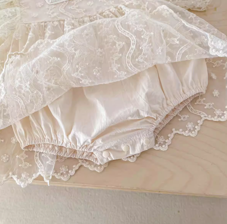 Little Duchess Lace 2-Pieces-Set - Short Sleeves - A0010