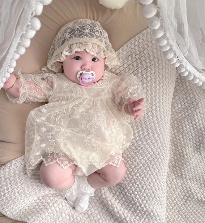 Little Duchess Lace 2-Pieces-Set - Short Sleeves - A0010