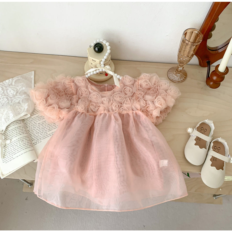 Blossom Party Dress - Peach - A00101