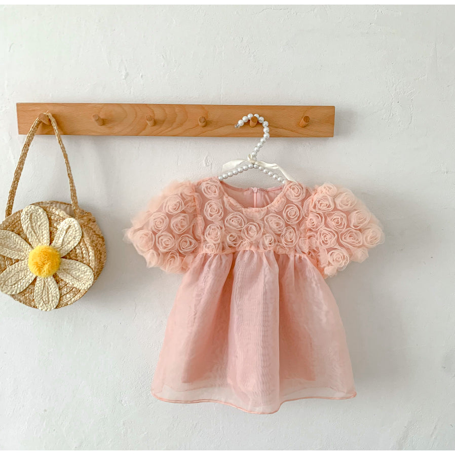 Blossom Party Dress - Peach - A00101