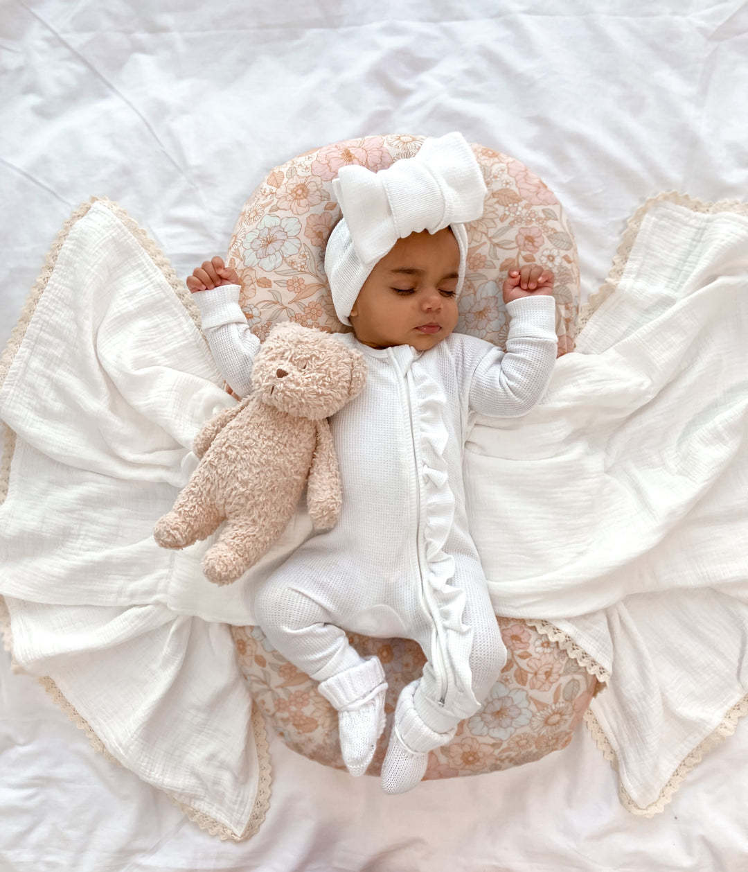 Hush Zip-Up -Cotton White 2-Pieces-Set - A01502