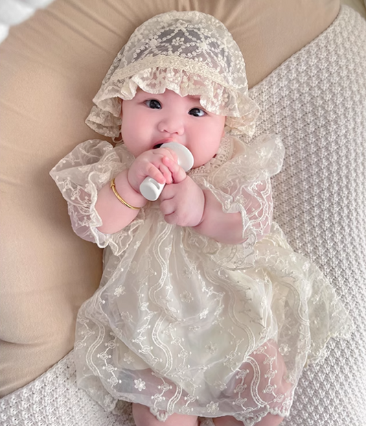 Little Duchess Lace 2-Pieces-Set - Short Sleeves - A0010