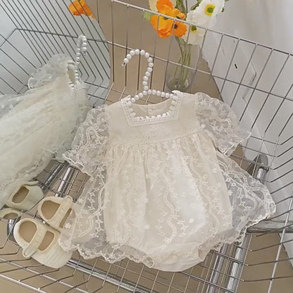Little Duchess Lace 2-Pieces-Set - Short Sleeves - A0010